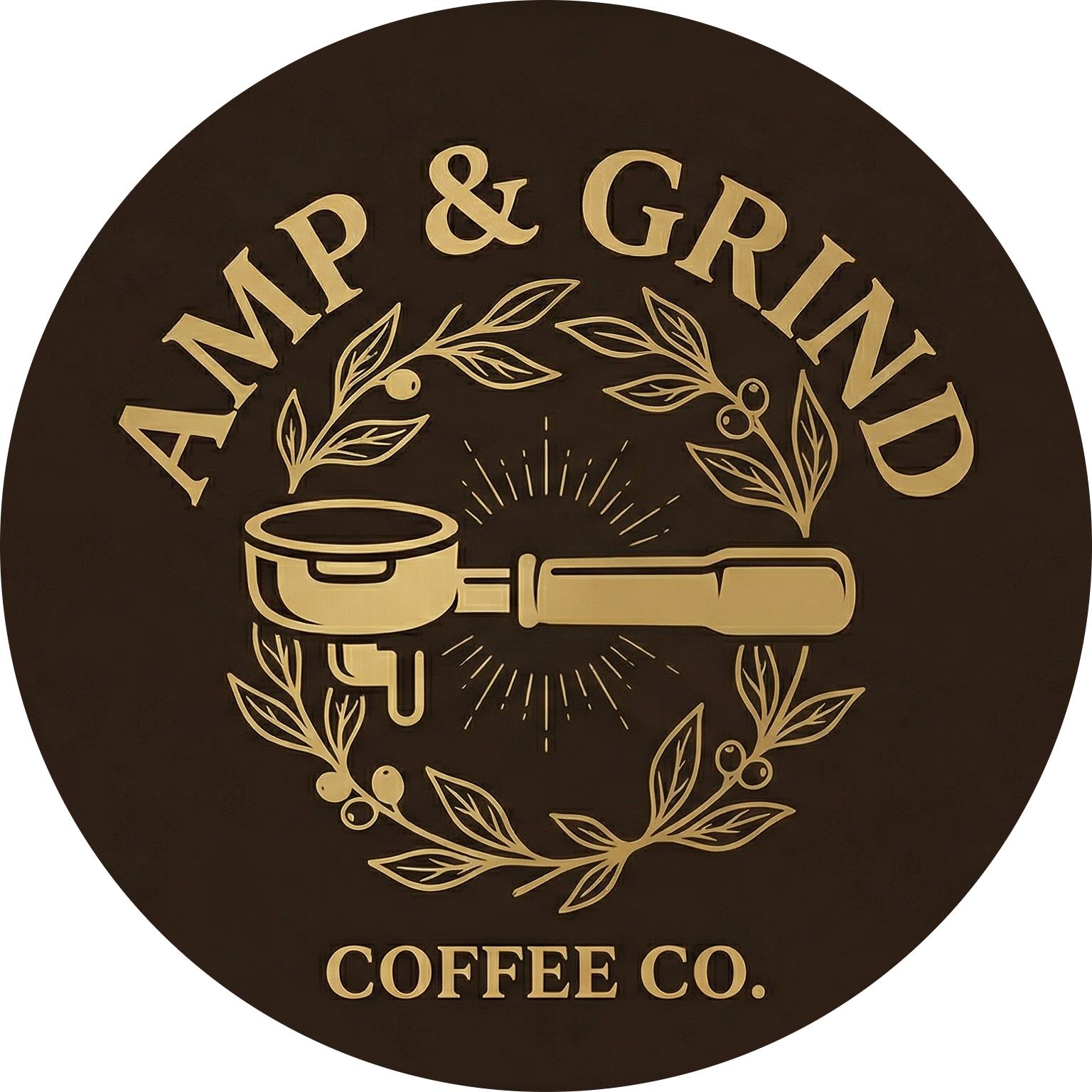 Amp & Grind Coffee Co. Logo
